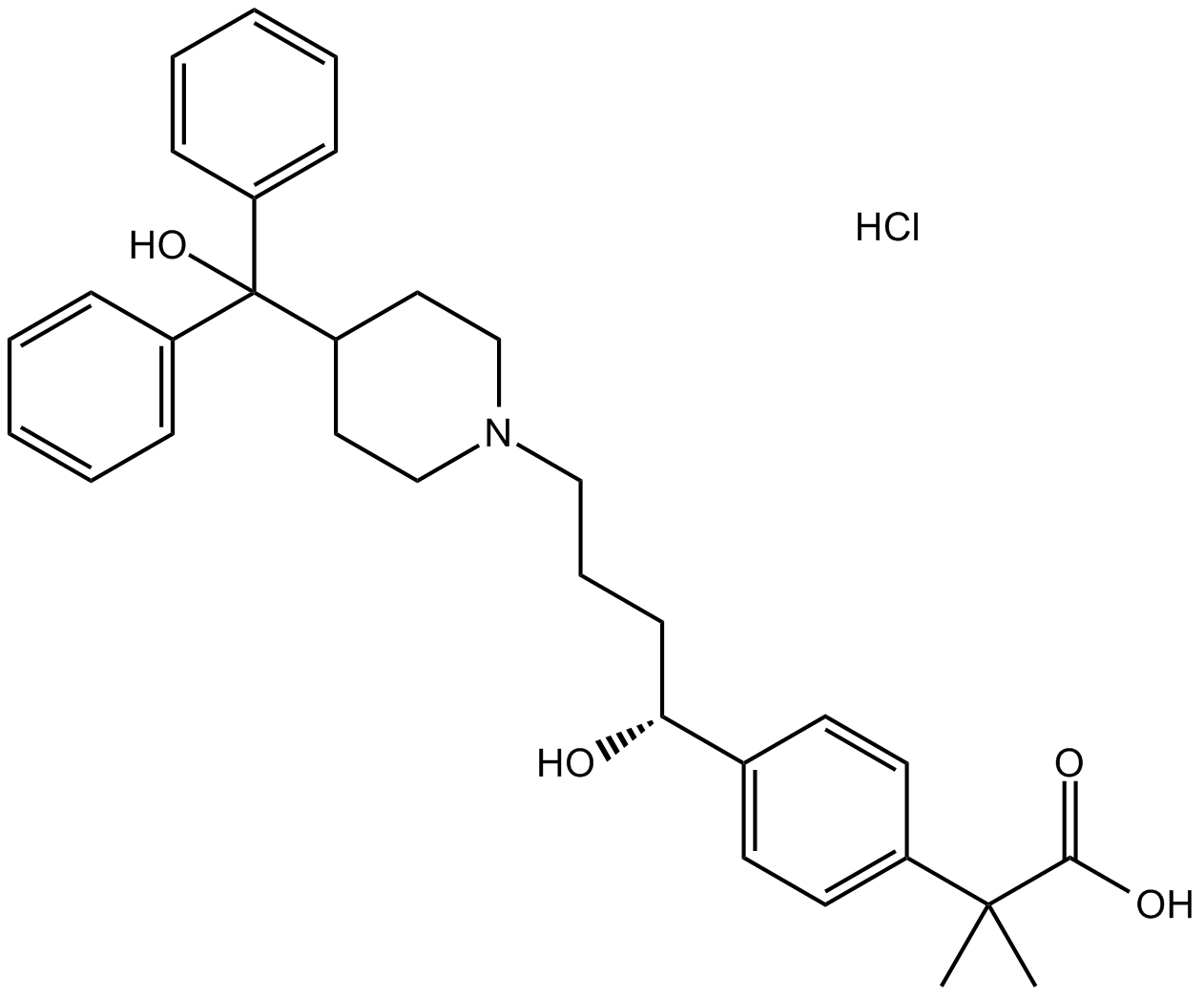 Fexofenadine HCl 化学構造