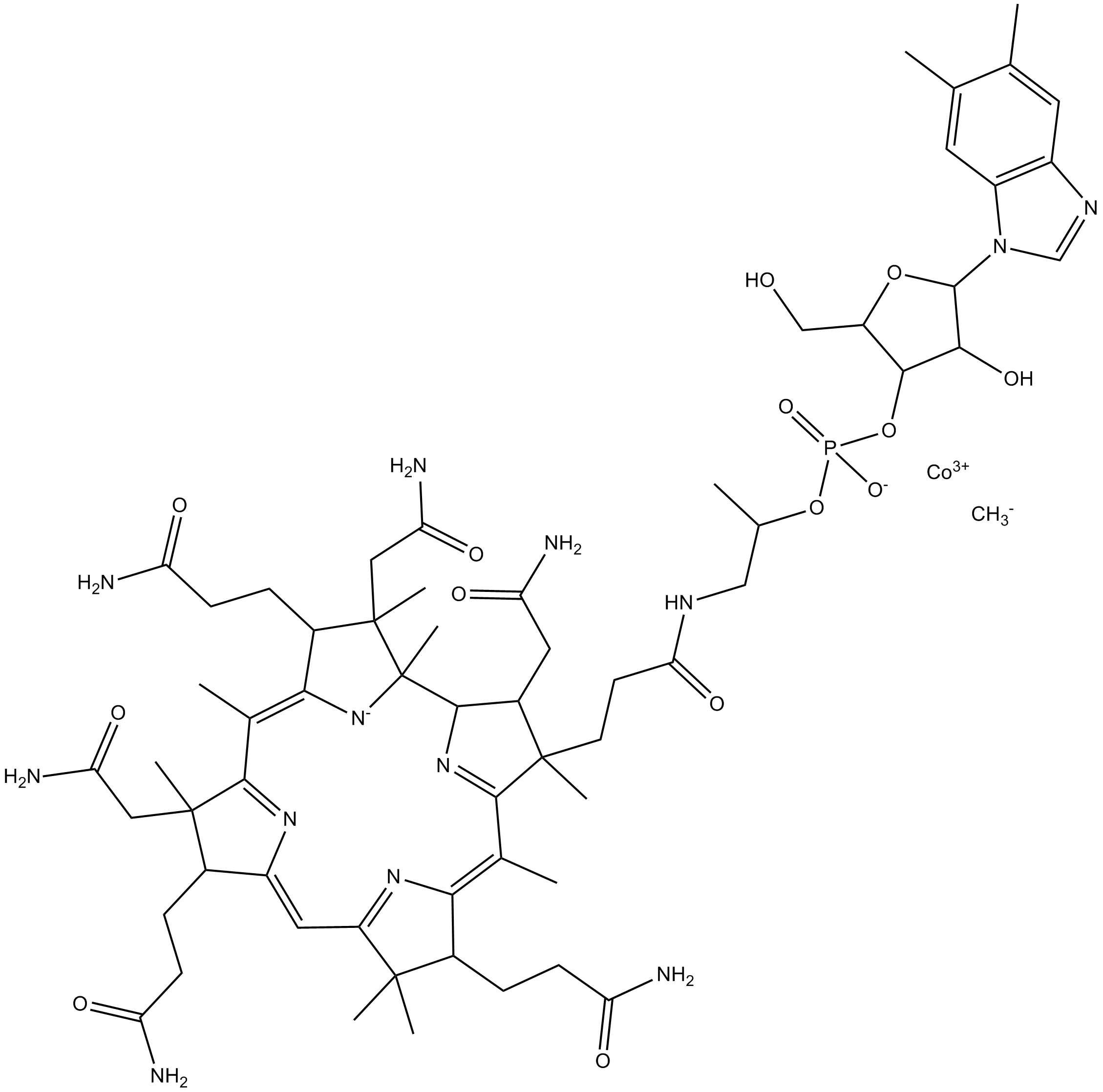 Methylcobalamin التركيب الكيميائي