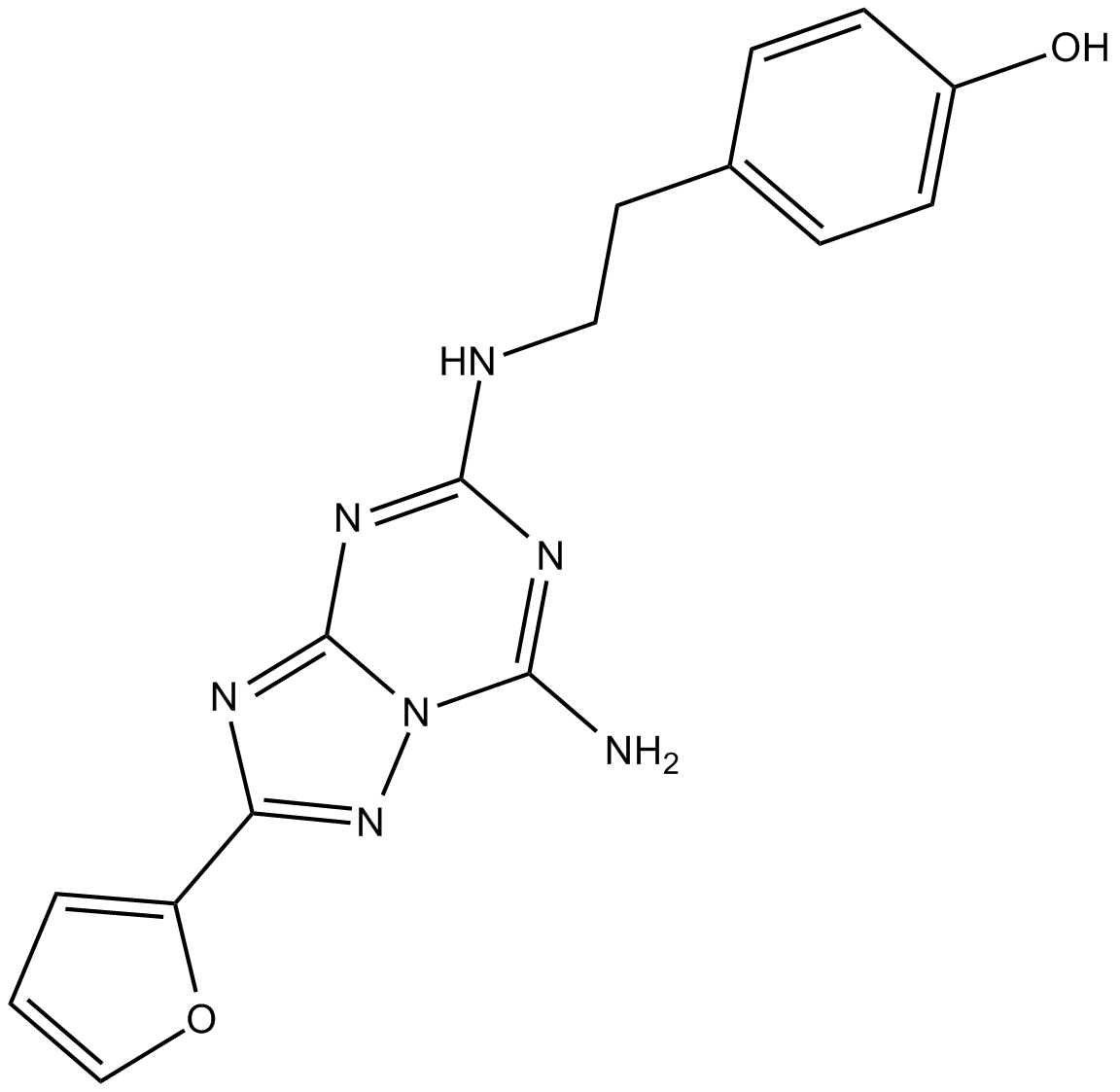ZM 241385 Chemische Struktur
