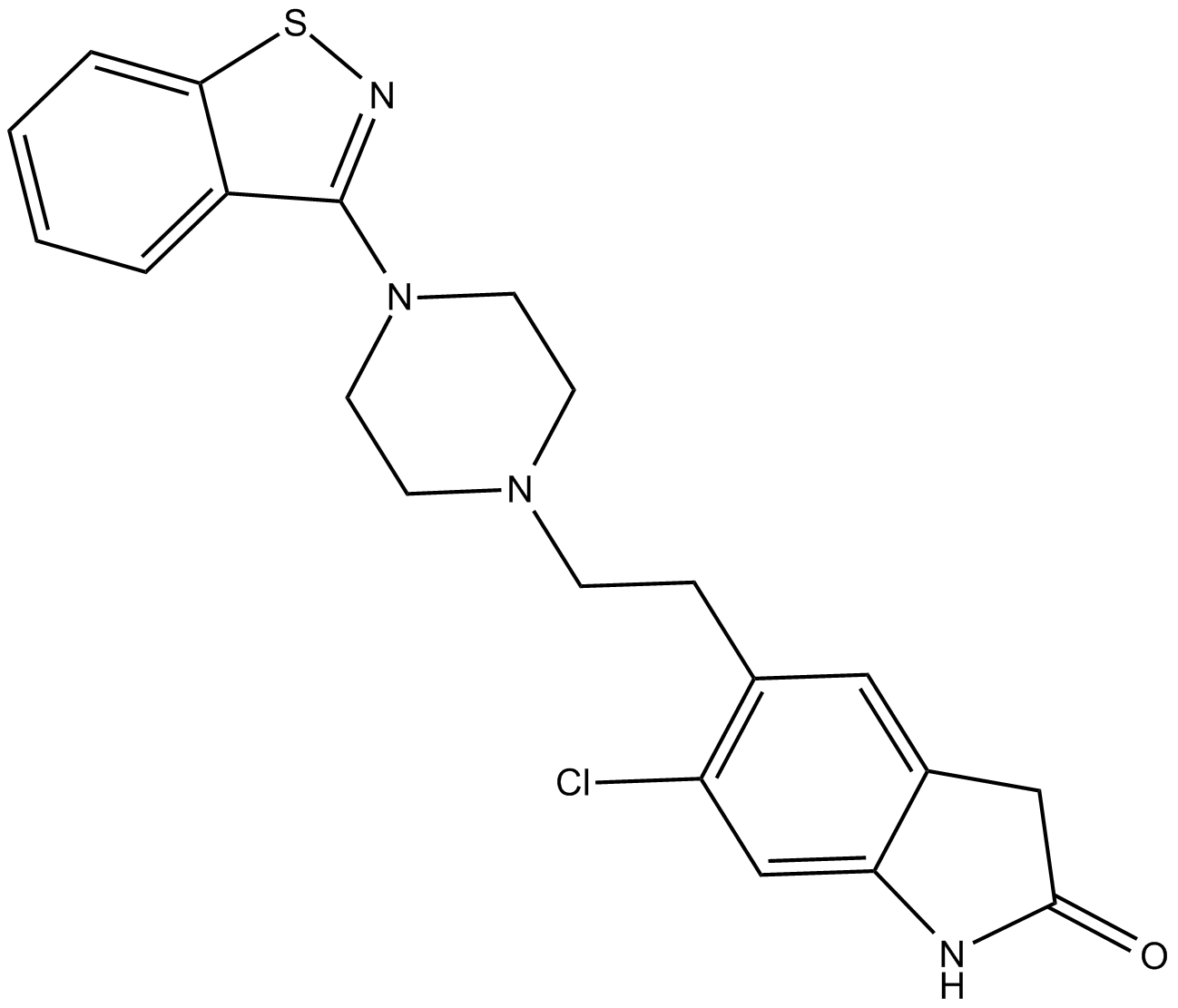 Ziprasidone 化学構造