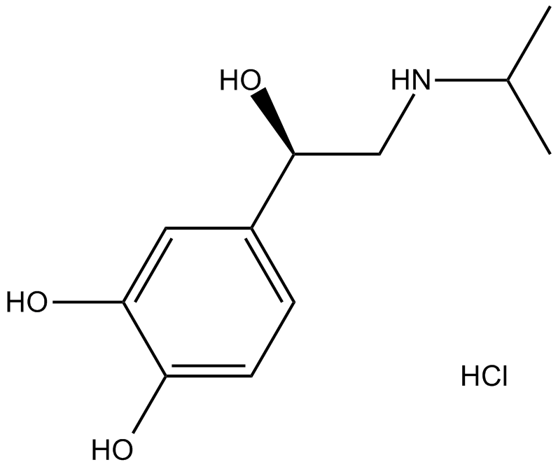 Isoprenaline HCl 化学構造