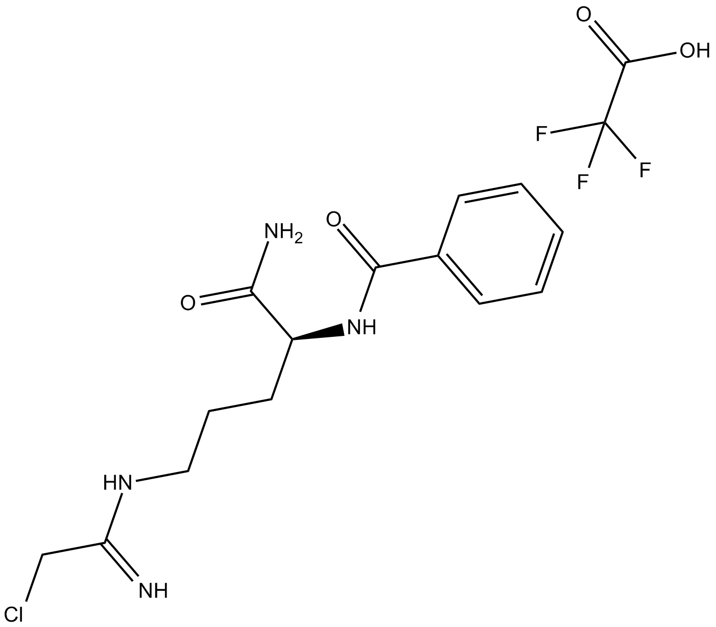 Cl-Amidine (trifluoroacetate salt) 化学構造