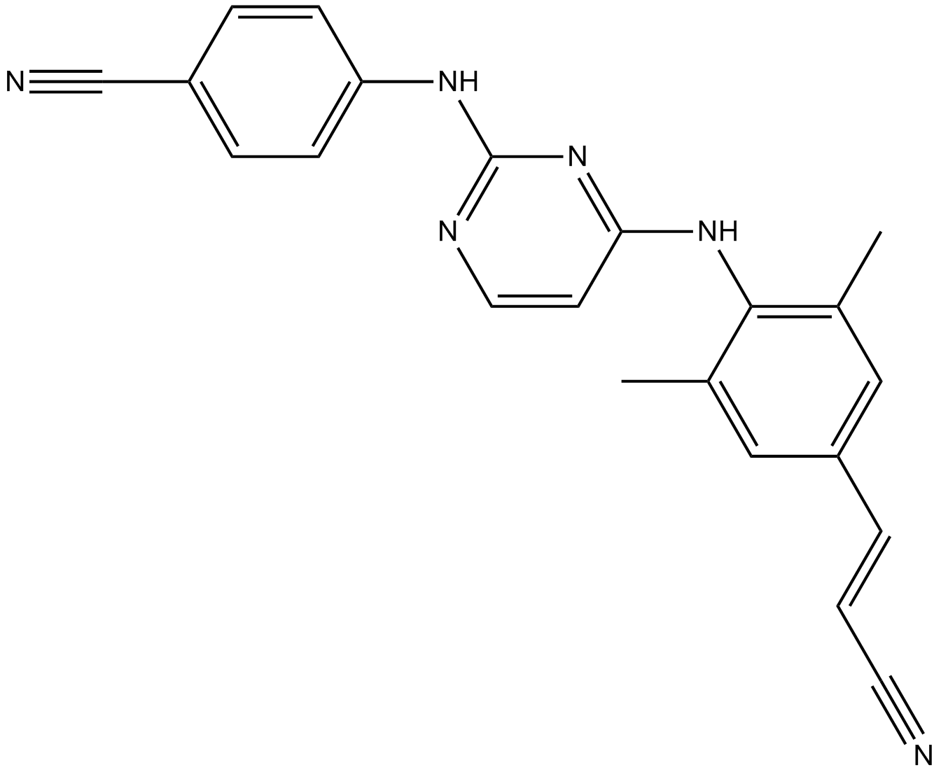 Rilpivirine  Chemical Structure