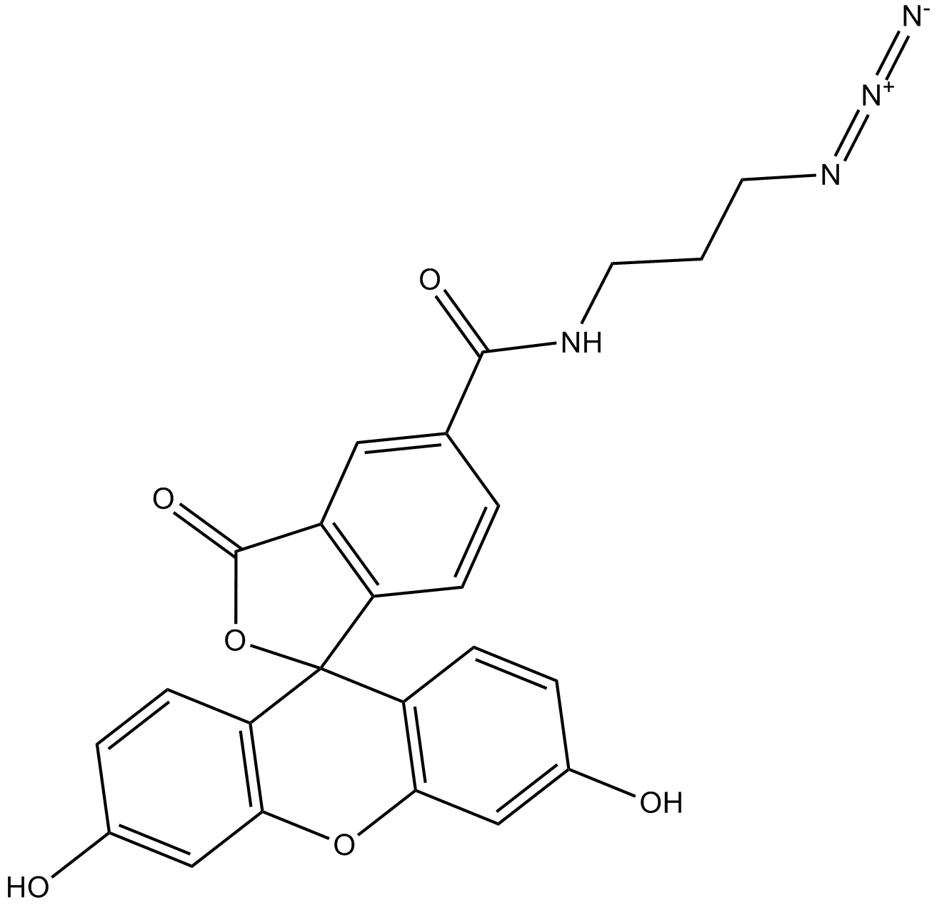 FAM azide, 5- isomer 化学構造