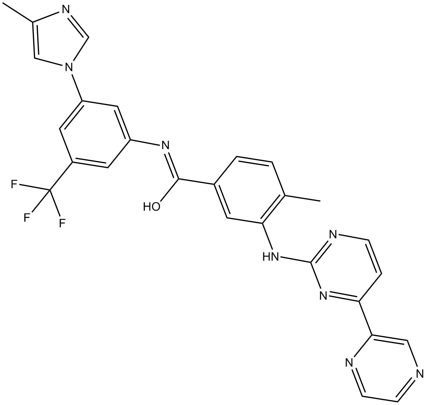 Radotinib(IY-5511) التركيب الكيميائي