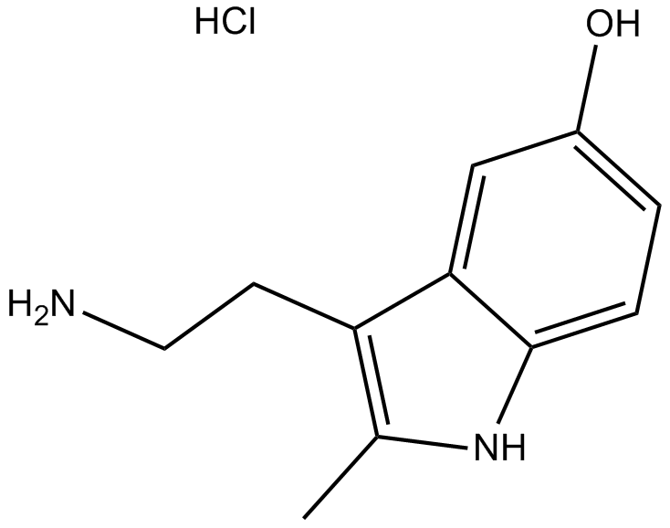 2-Methyl-5-hydroxytryptamine hydrochloride  Chemical Structure
