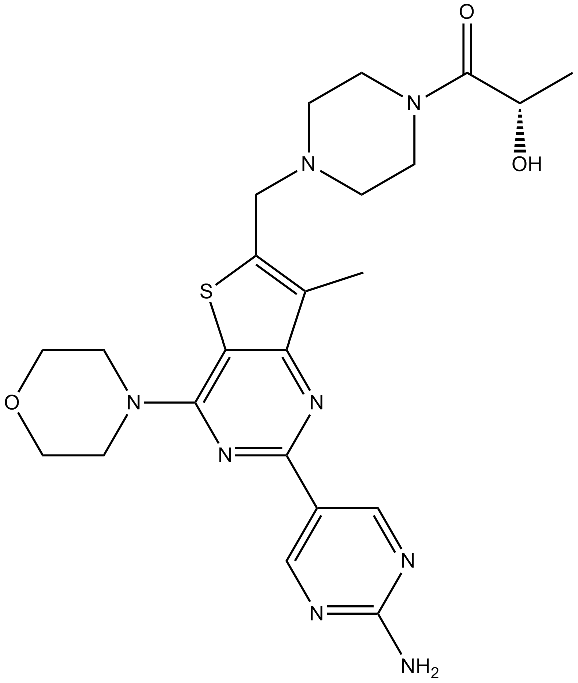 GDC-0980 (RG7422)  Chemical Structure