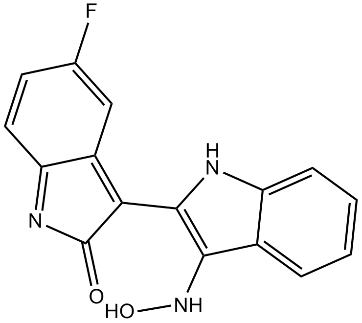 5'-Fluoroindirubinoxime  Chemical Structure