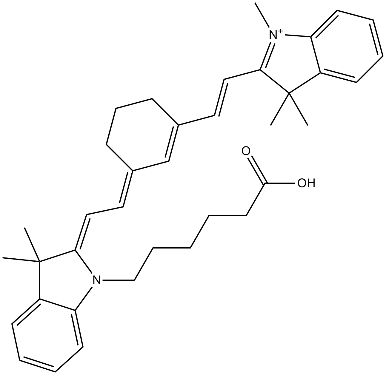 Cy7 carboxylic acid (non-sulfonated) Chemische Struktur