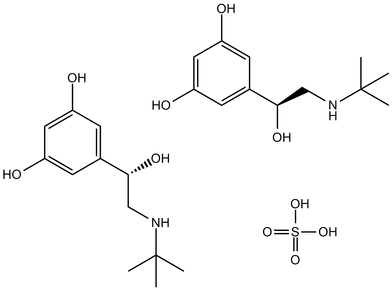 Terbutaline Sulfate 化学構造