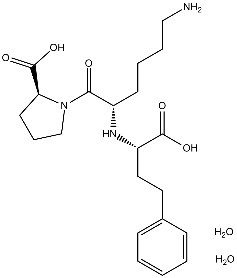 Lisinopril dihydrate 化学構造