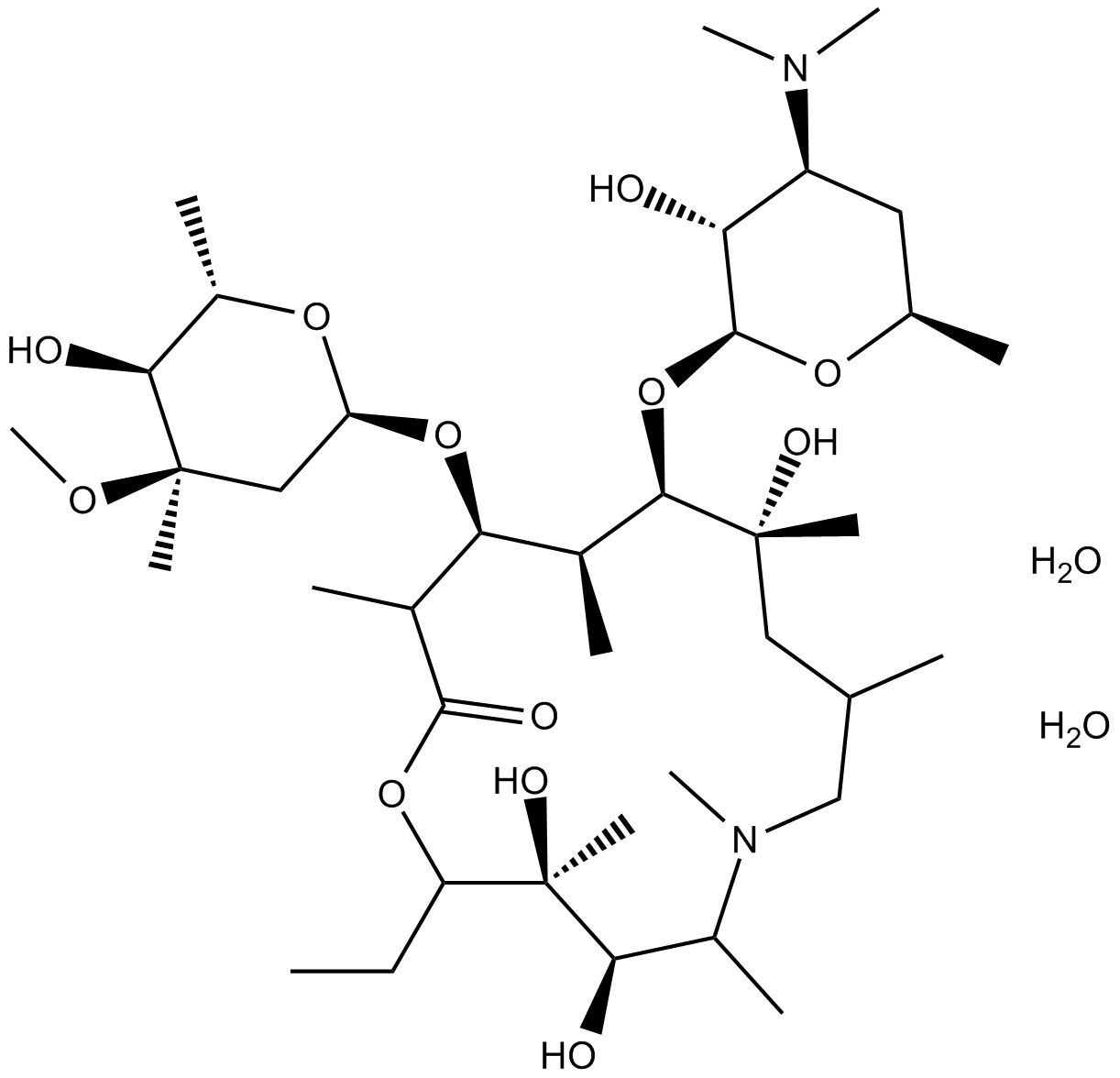 Azithromycin Dihydrate Chemische Struktur