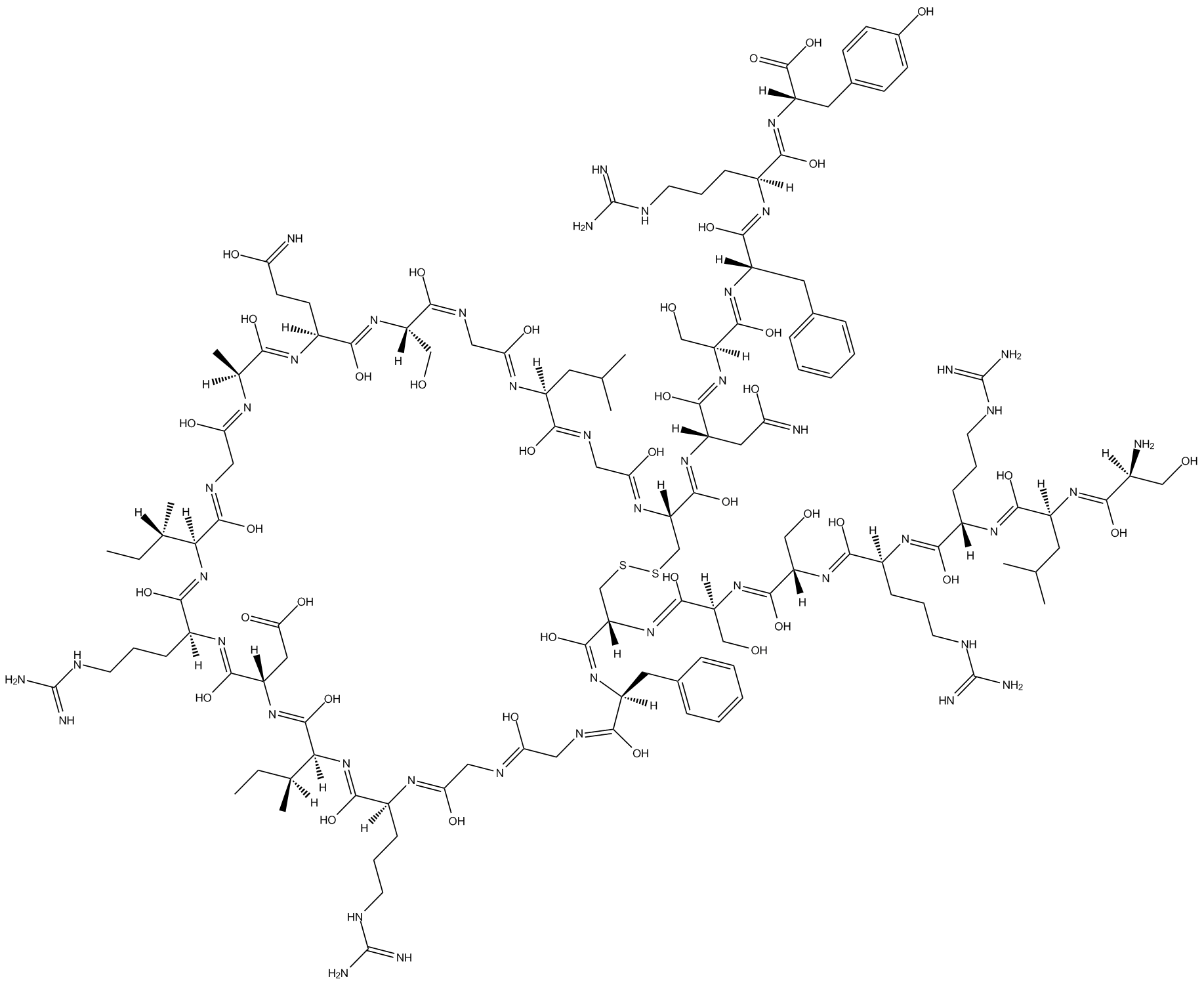 Atrial natriuretic factor (1-28) (rat) 化学構造