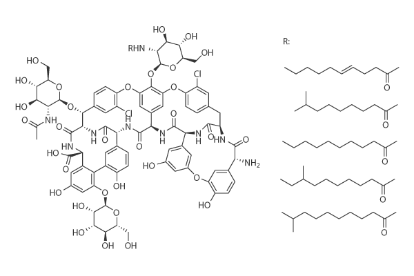 Teicoplanin 化学構造