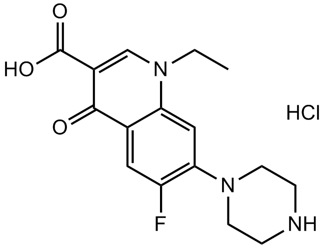 Norfloxacin hydrochloride 化学構造