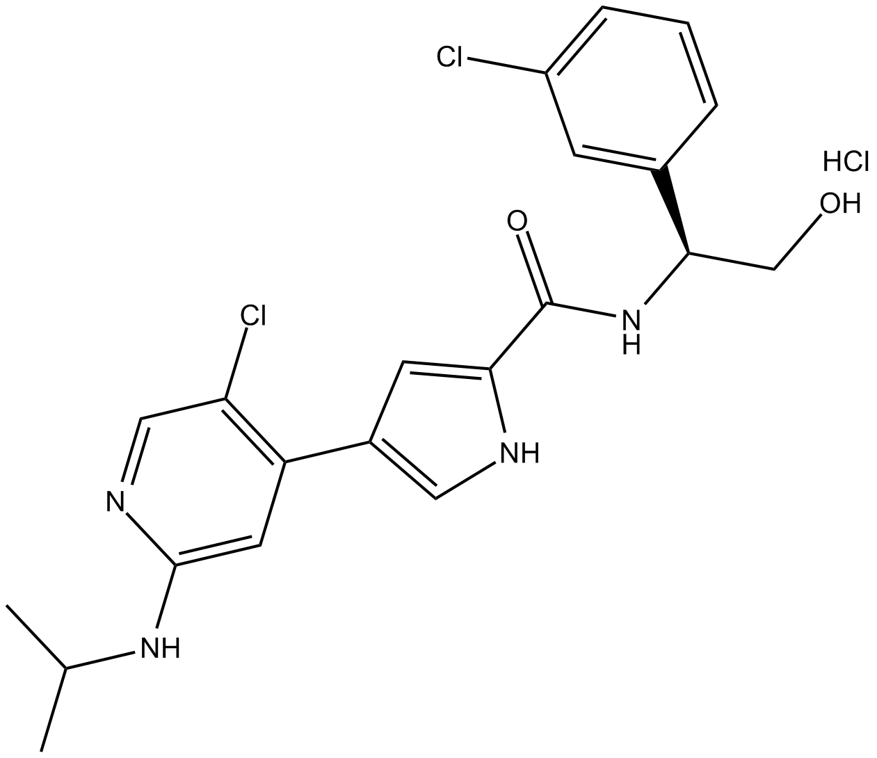Ulixertinib (hydrochloride) 化学構造