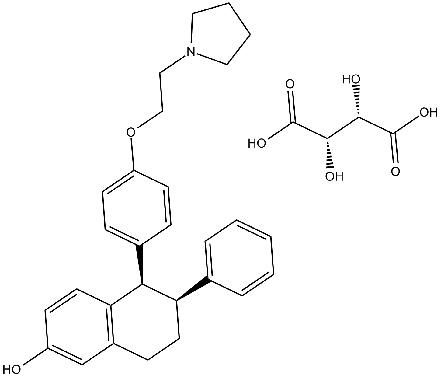 Lasofoxifene (tartrate)  Chemical Structure