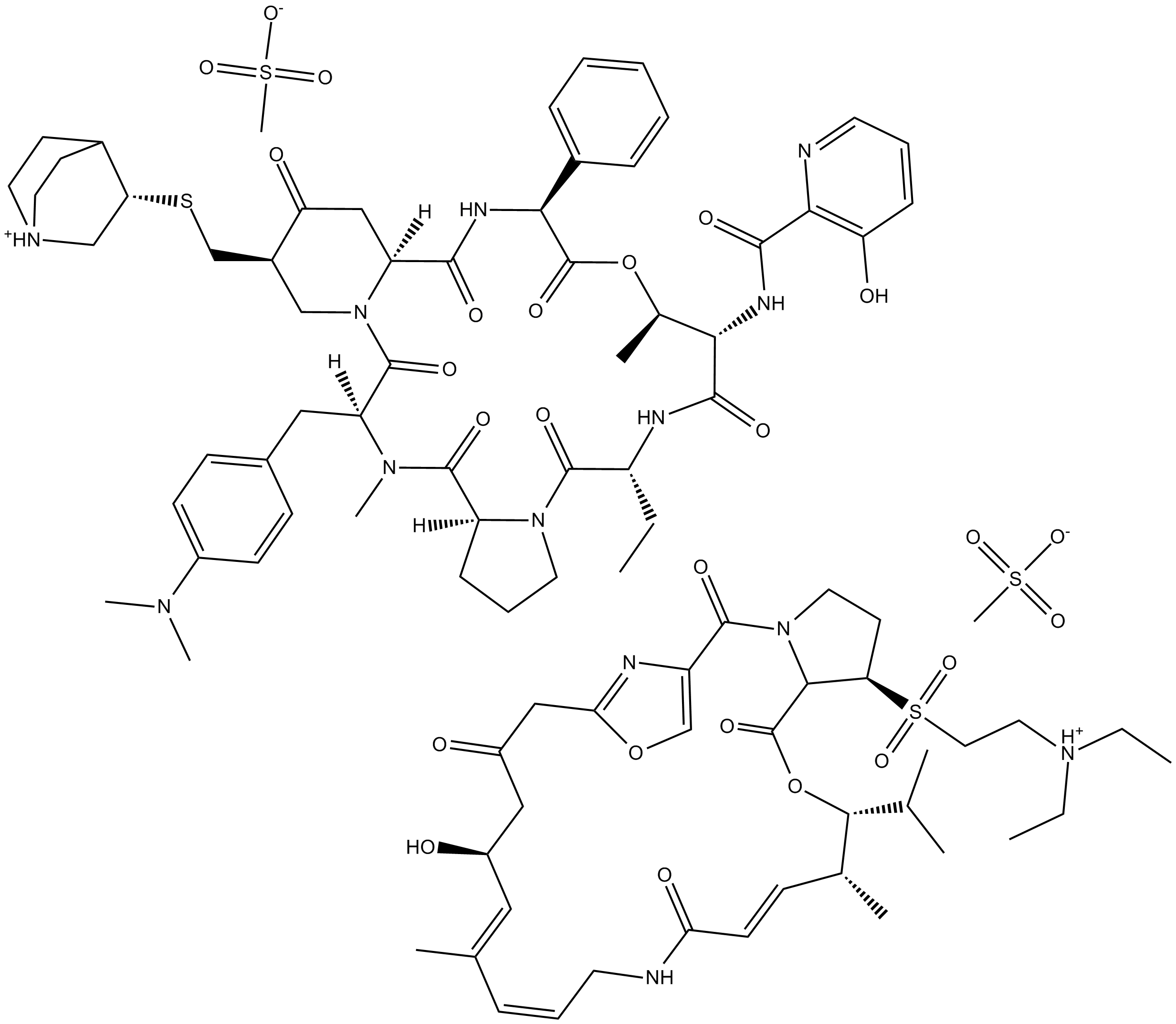 Quinupristin-Dalfopristin Complex (mesylate)  Chemical Structure