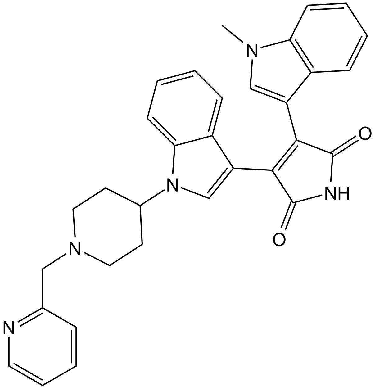Enzastaurin (LY317615)  Chemical Structure