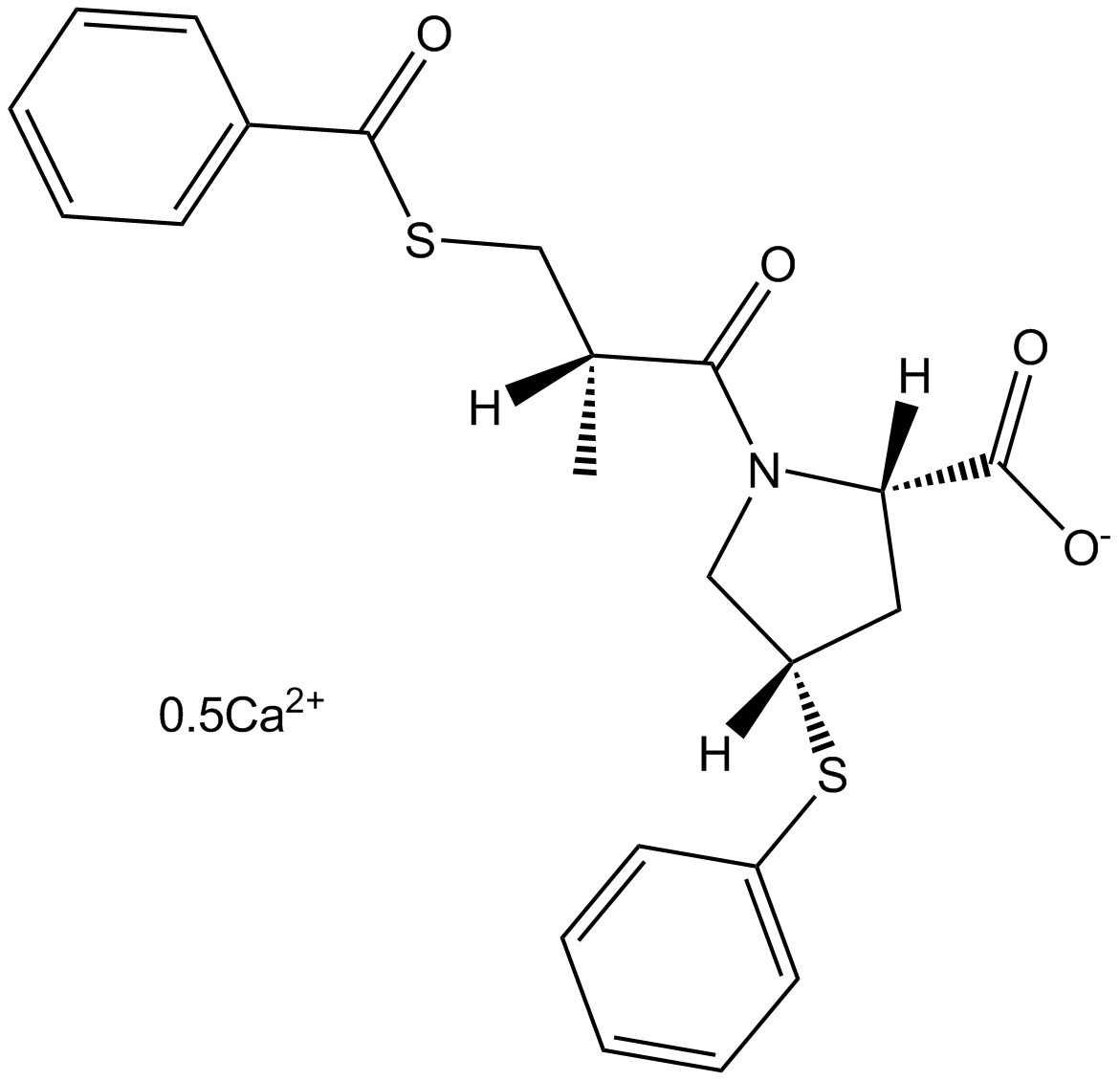 Zofenopril calcium التركيب الكيميائي