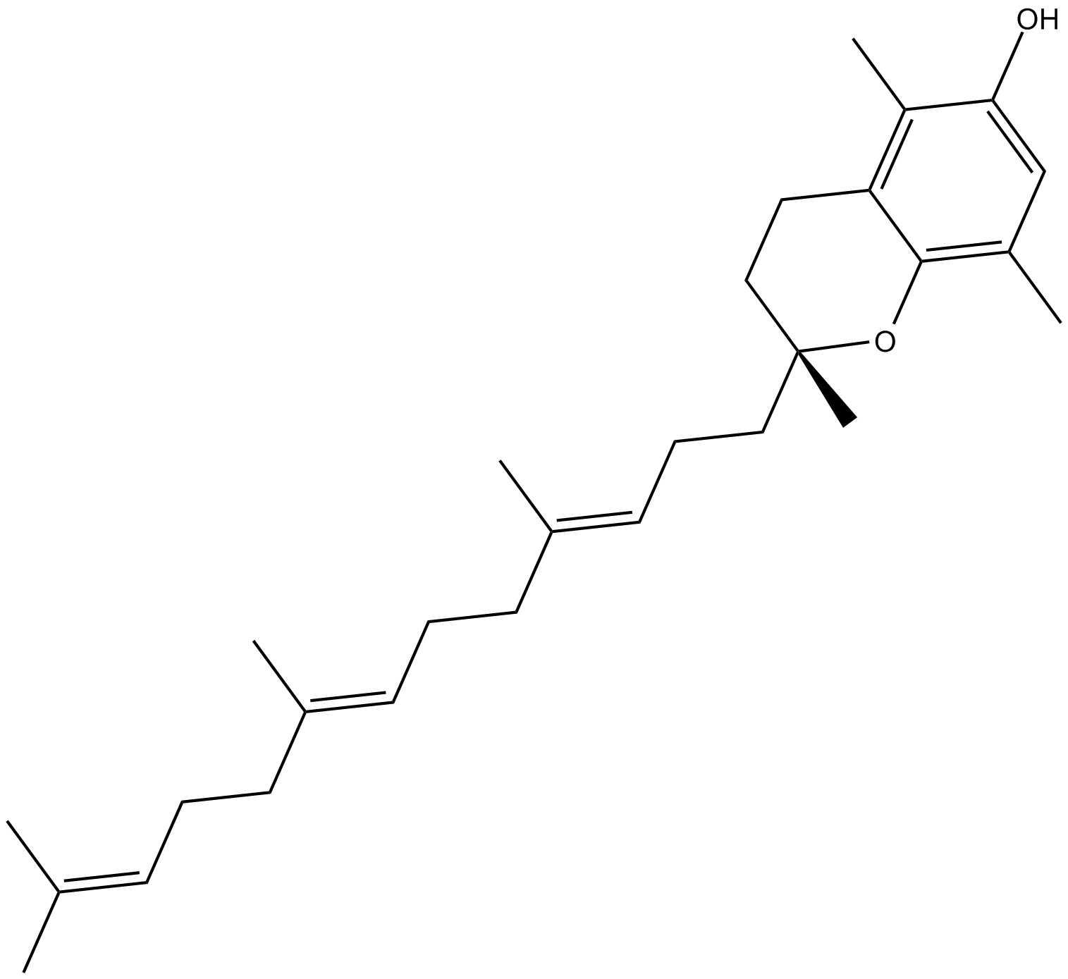 β-Tocotrienol Chemische Struktur