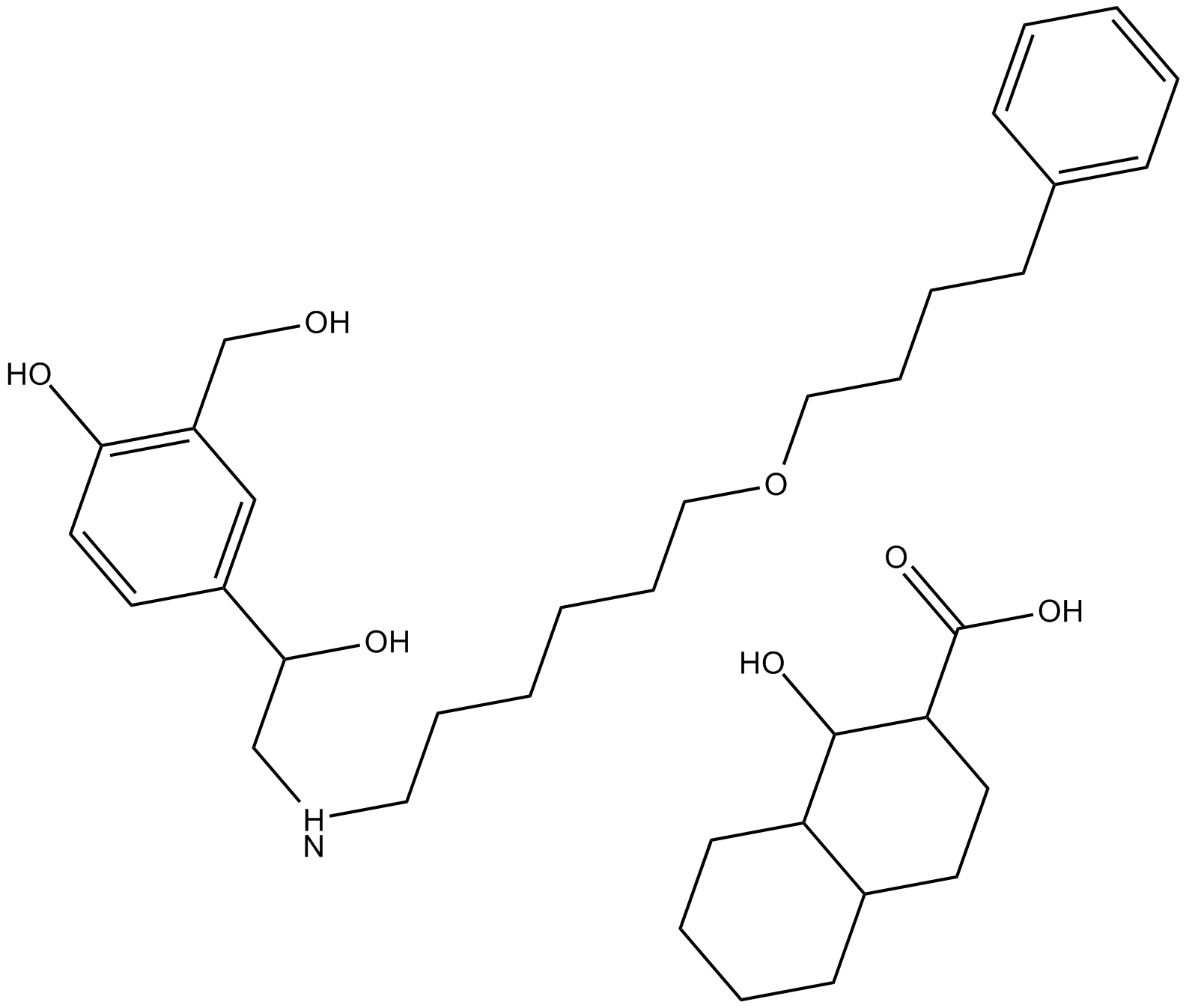 Salmeterol xinafoate  Chemical Structure