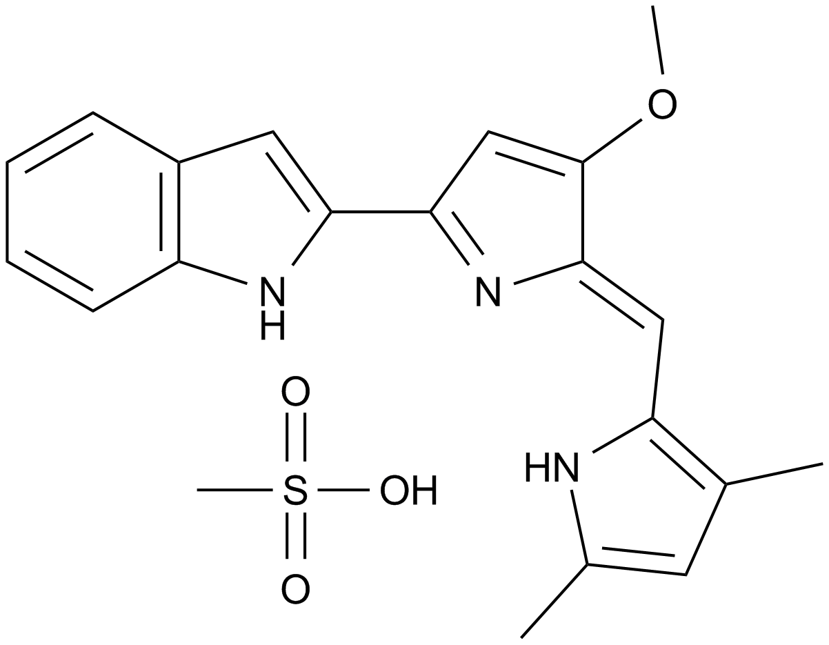 Obatoclax mesylate (GX15-070)  Chemical Structure