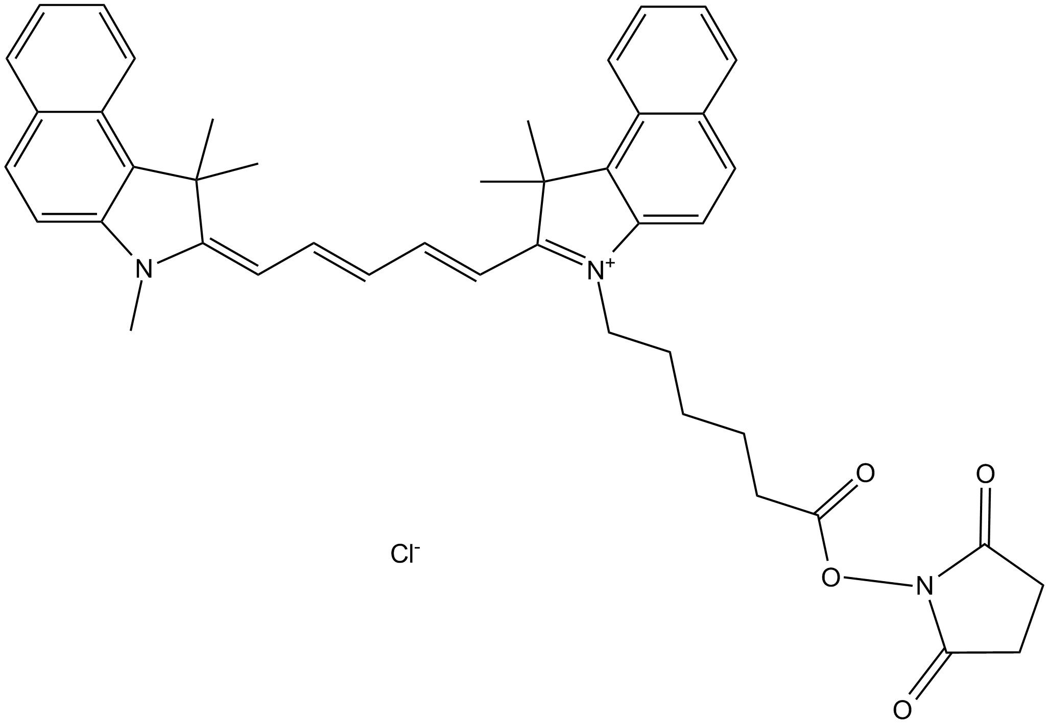 Cy5.5 NHS ester (non-sulfonated)  Chemical Structure