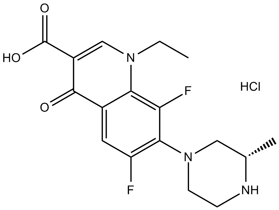 Lomefloxacin HCl Chemical Structure