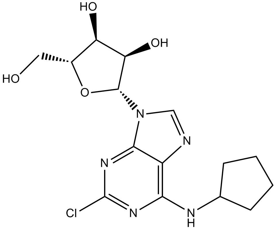 2-Chloro-N6-cyclopentyladenosine 化学構造