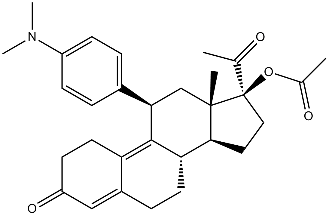 Ulipristal acetate 化学構造
