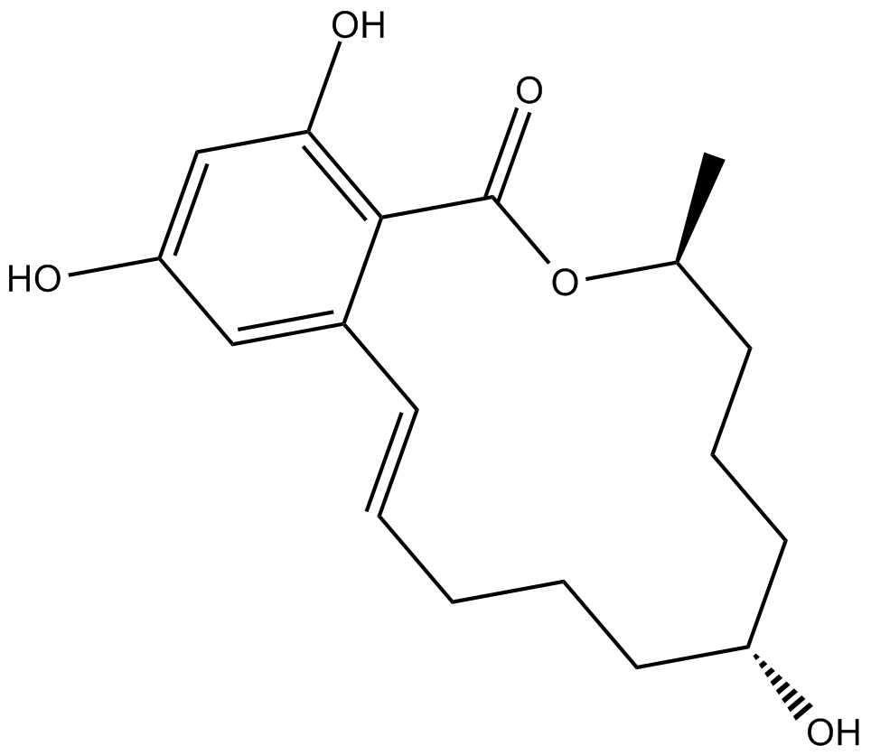 α-Zearalenol 化学構造