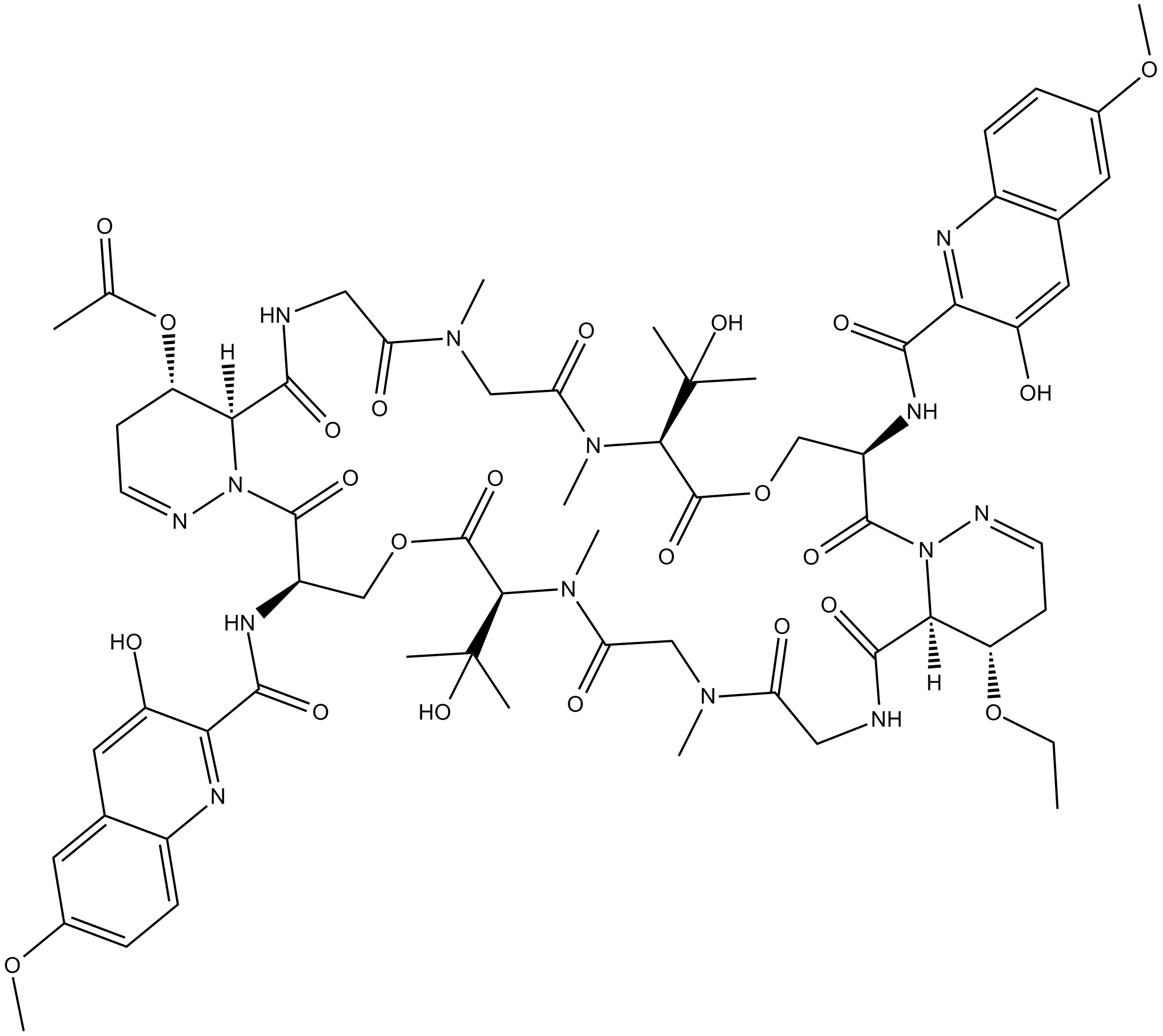 Luzopeptin A 化学構造