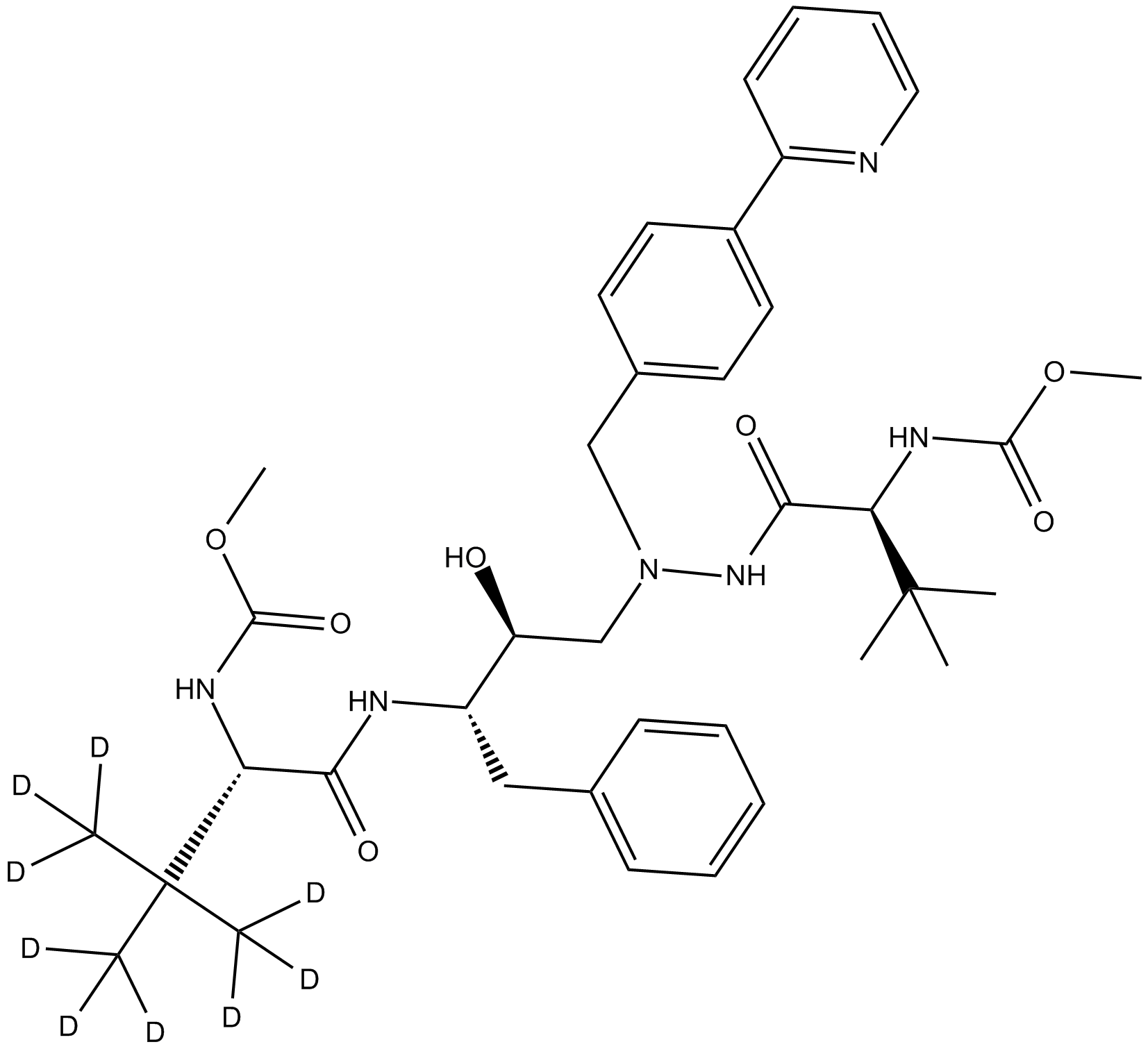 Deuterated Atazanivir-D3-2 التركيب الكيميائي