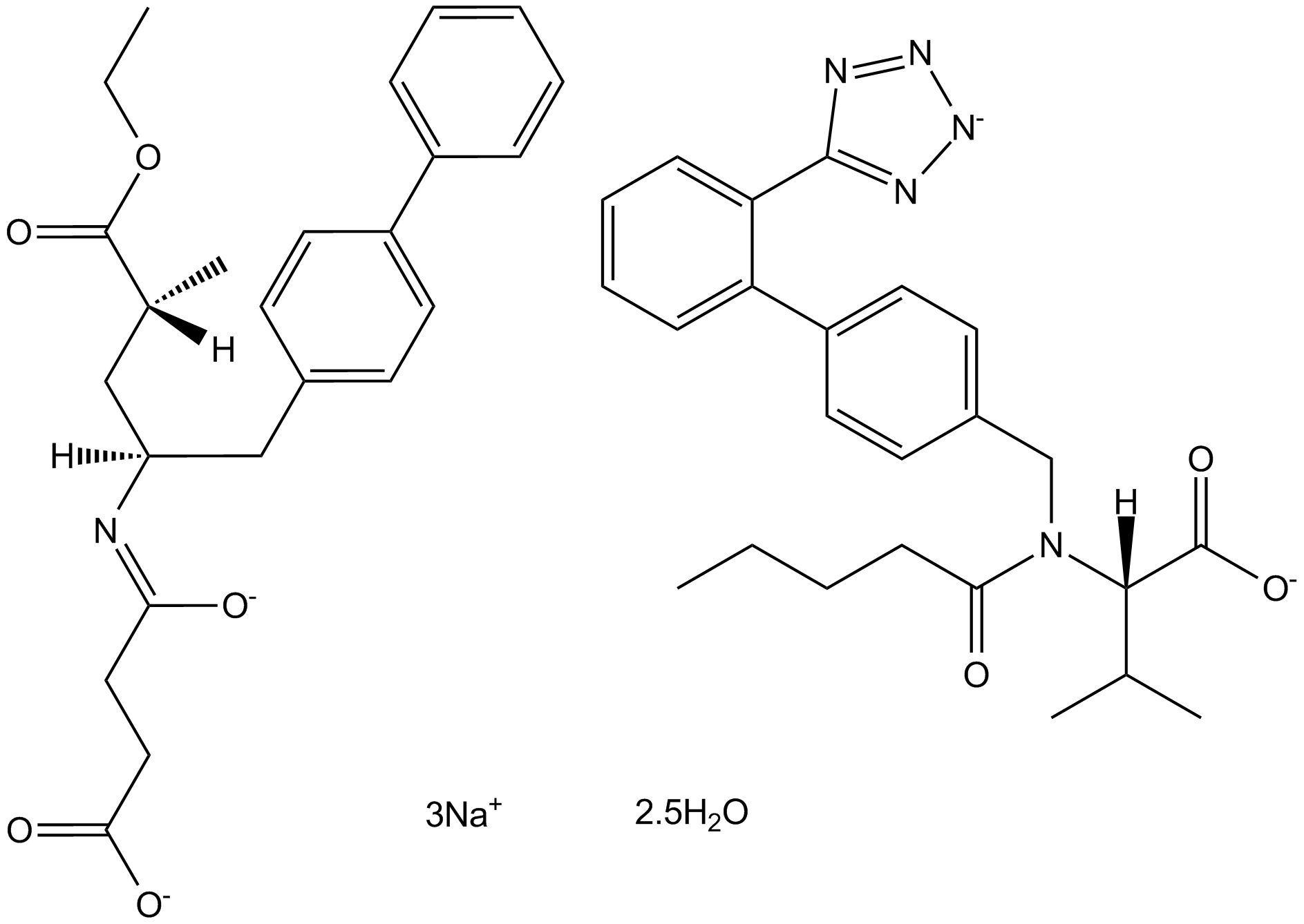 LCZ696 化学構造