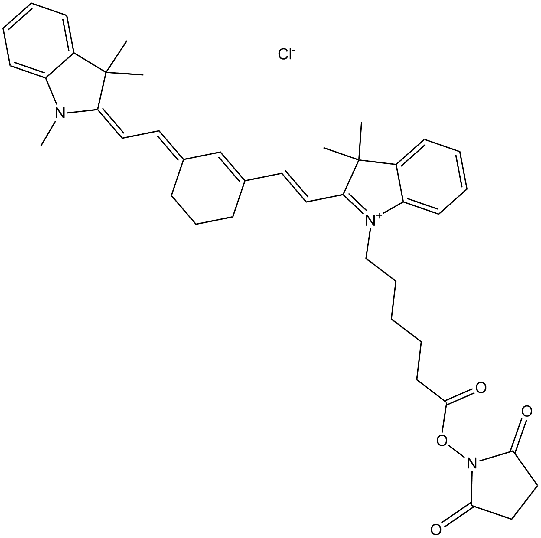 Cy7 NHS ester (non-sulfonated) Chemical Structure
