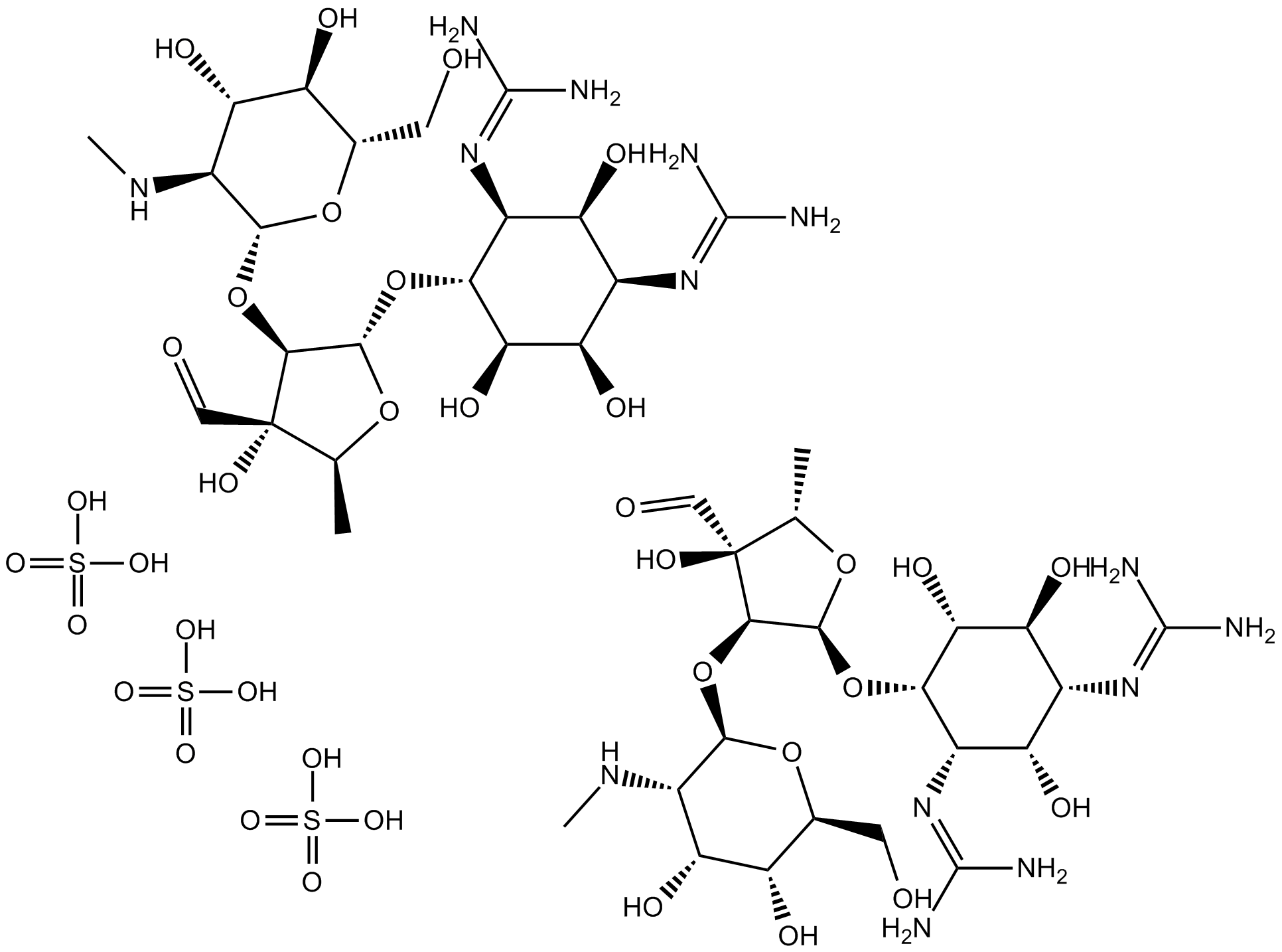 Streptomycin sulfate 化学構造