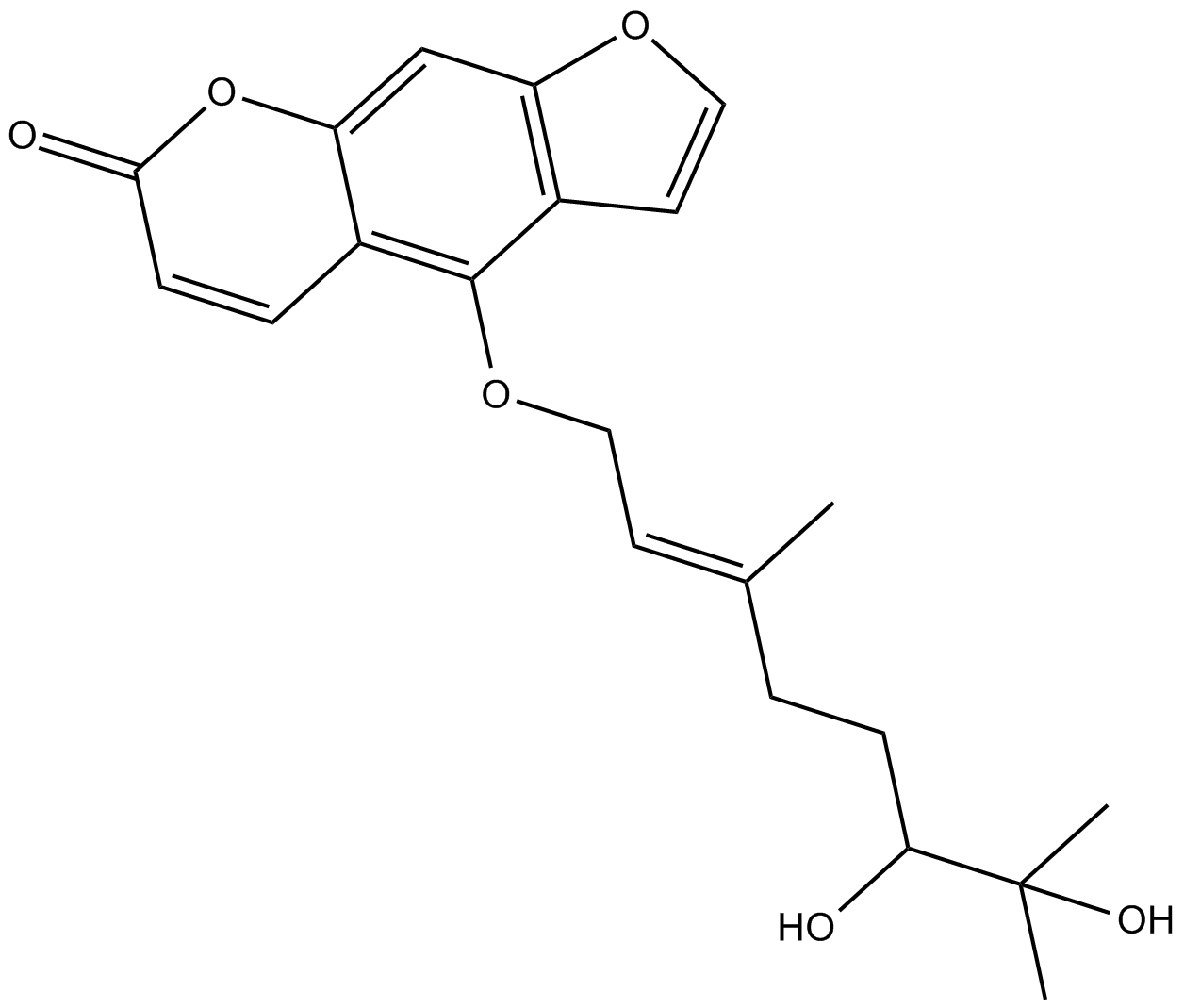 6,7-dihydroxy Bergamottin 化学構造
