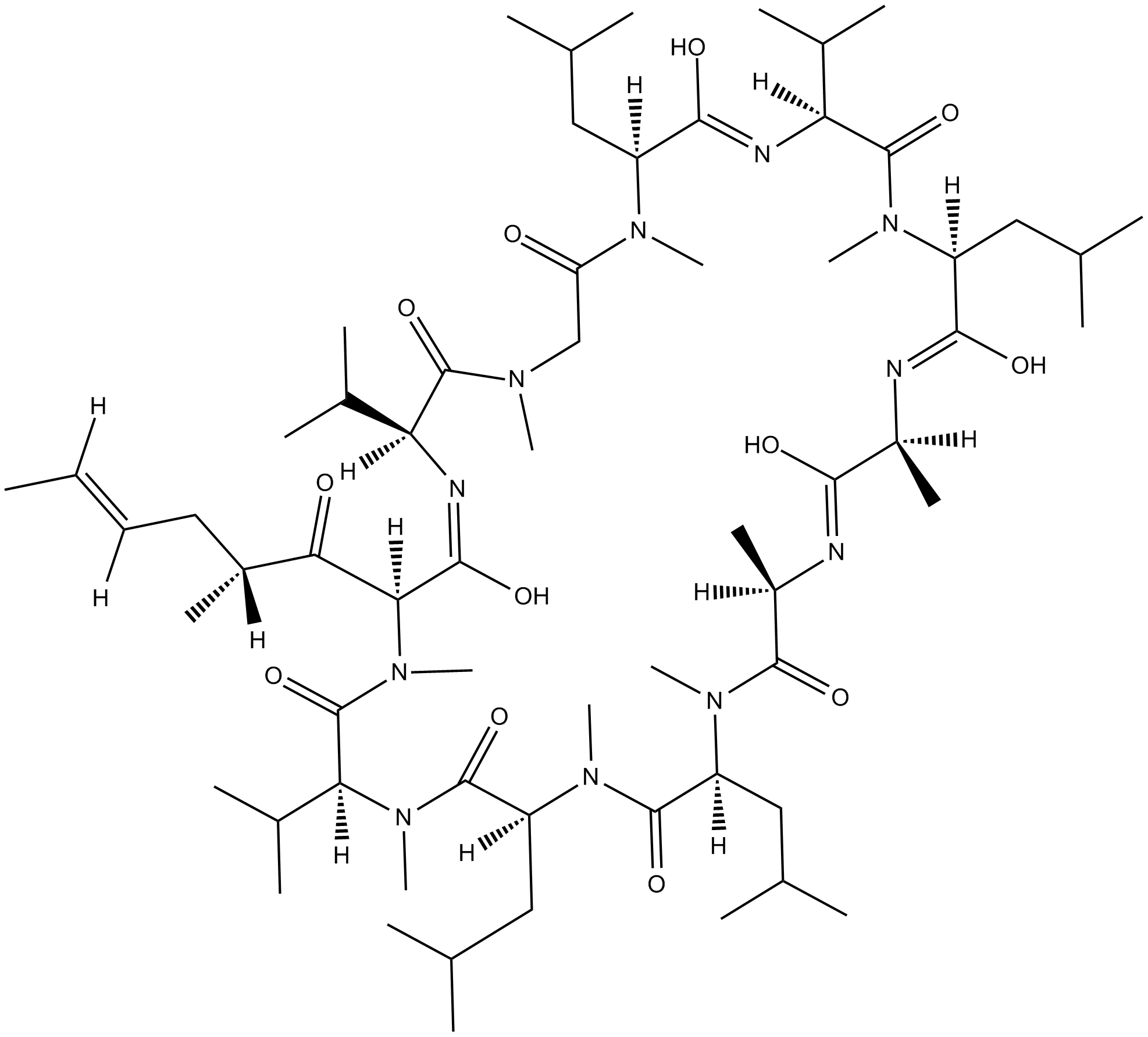 Cyclosporin D Chemische Struktur