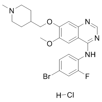 Vandetanib hydrochloride 化学構造