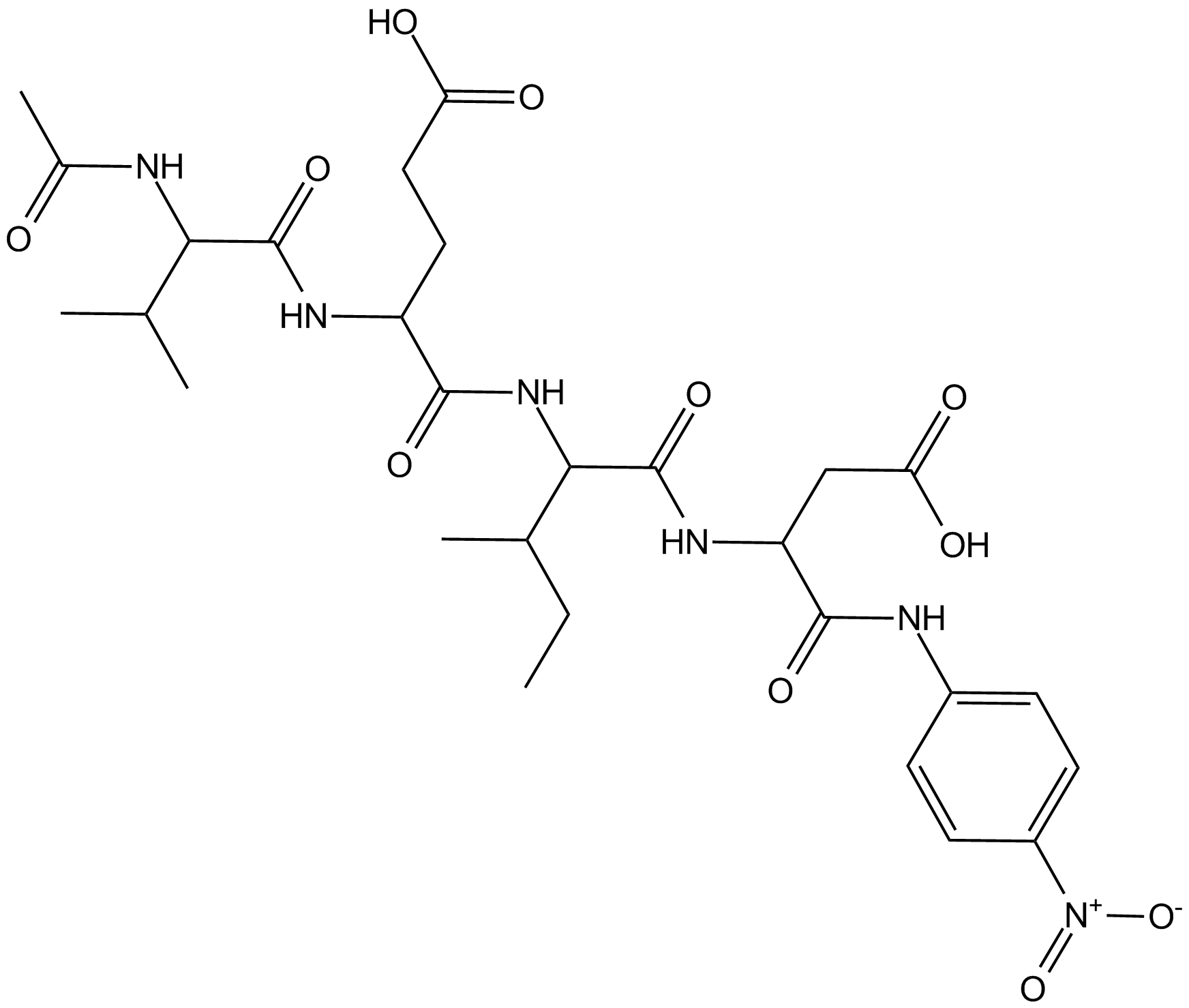 Ac-VEID-pNA 化学構造