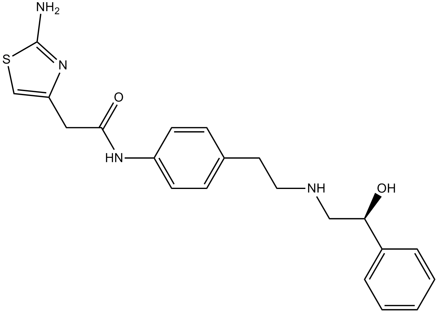 Mirabegron (YM178)  Chemical Structure