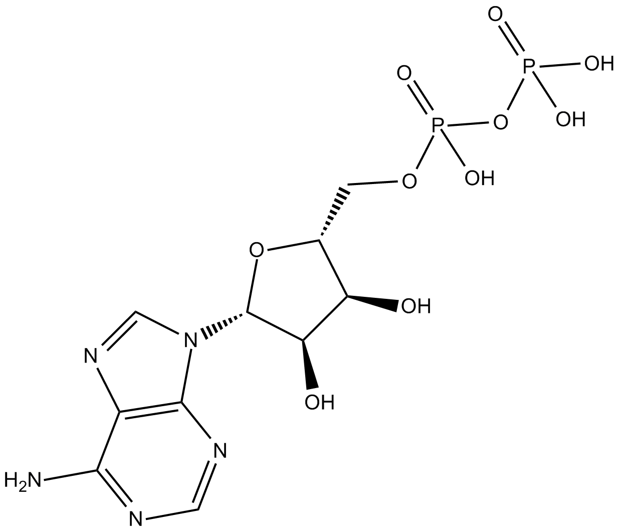 Adenosine-5'-diphosphate Chemische Struktur