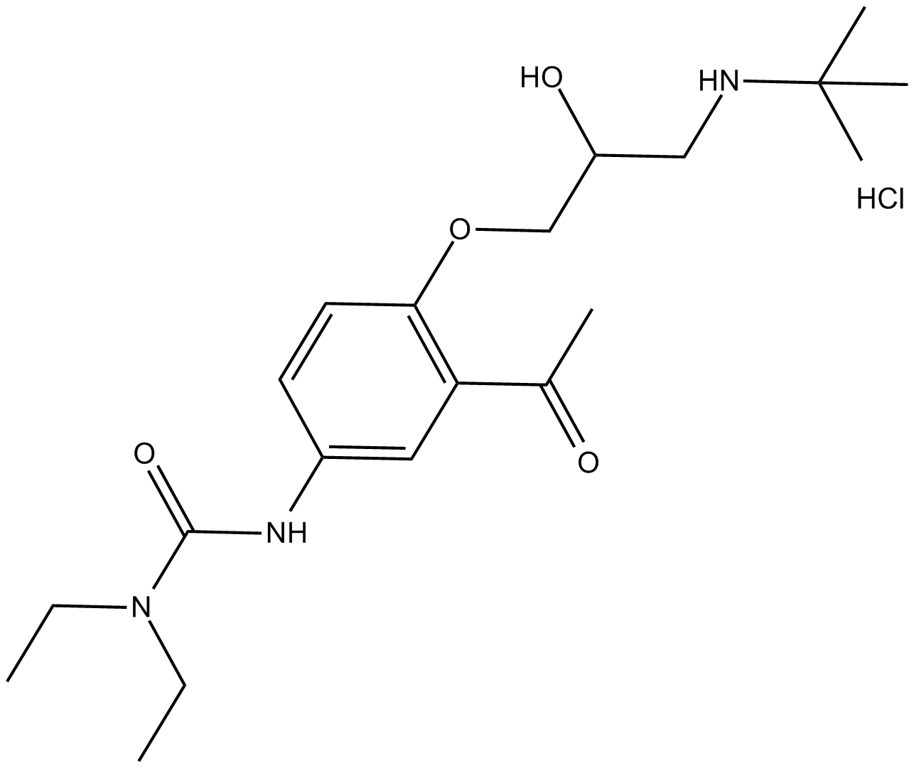 Celiprolol (hydrochloride) Chemische Struktur