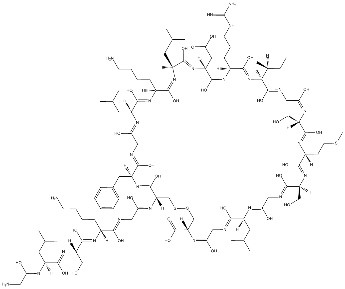 C-type natriuretic peptide (1-22) (human, rat, swine) التركيب الكيميائي