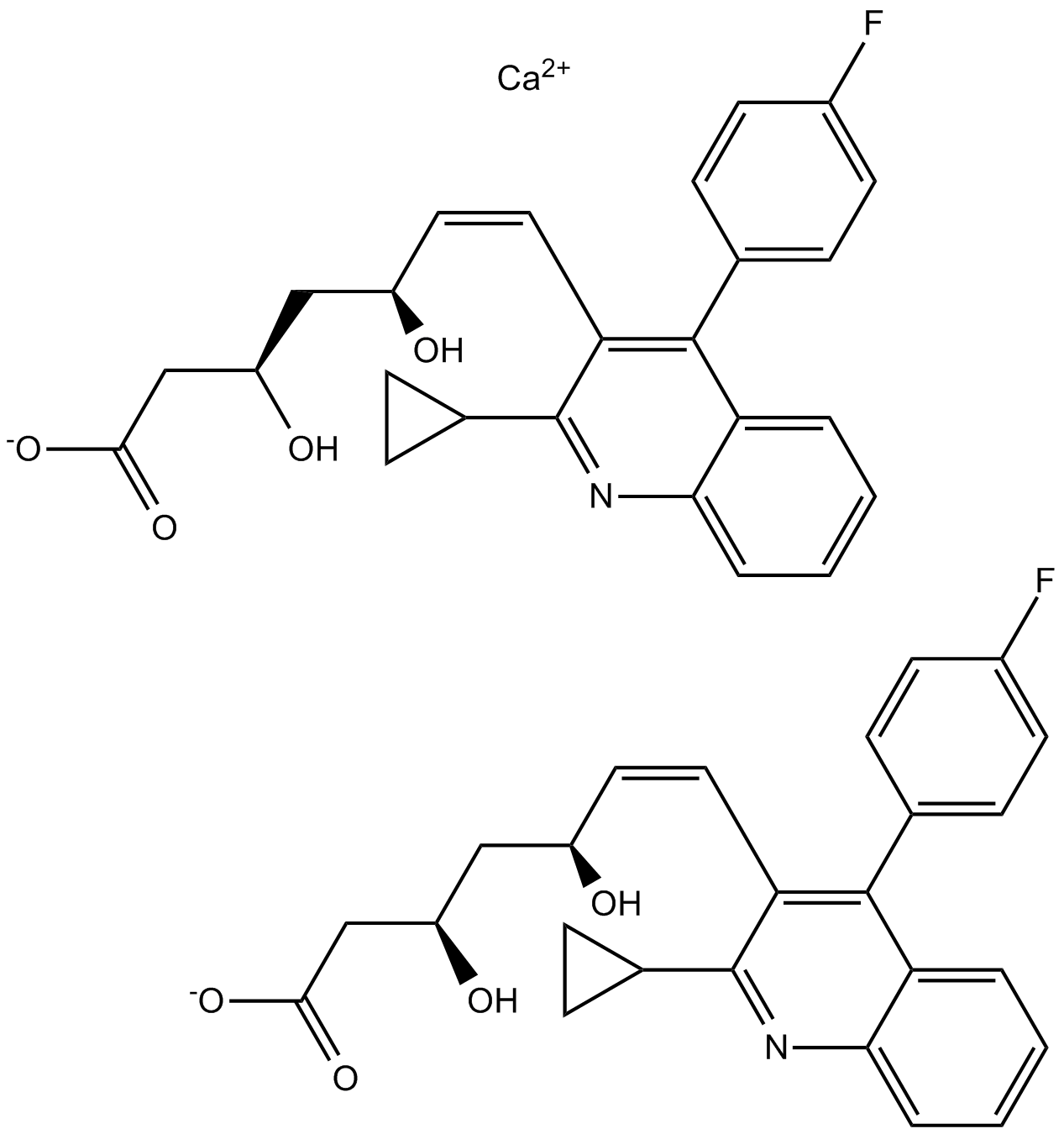 Pitavastatin Calcium 化学構造