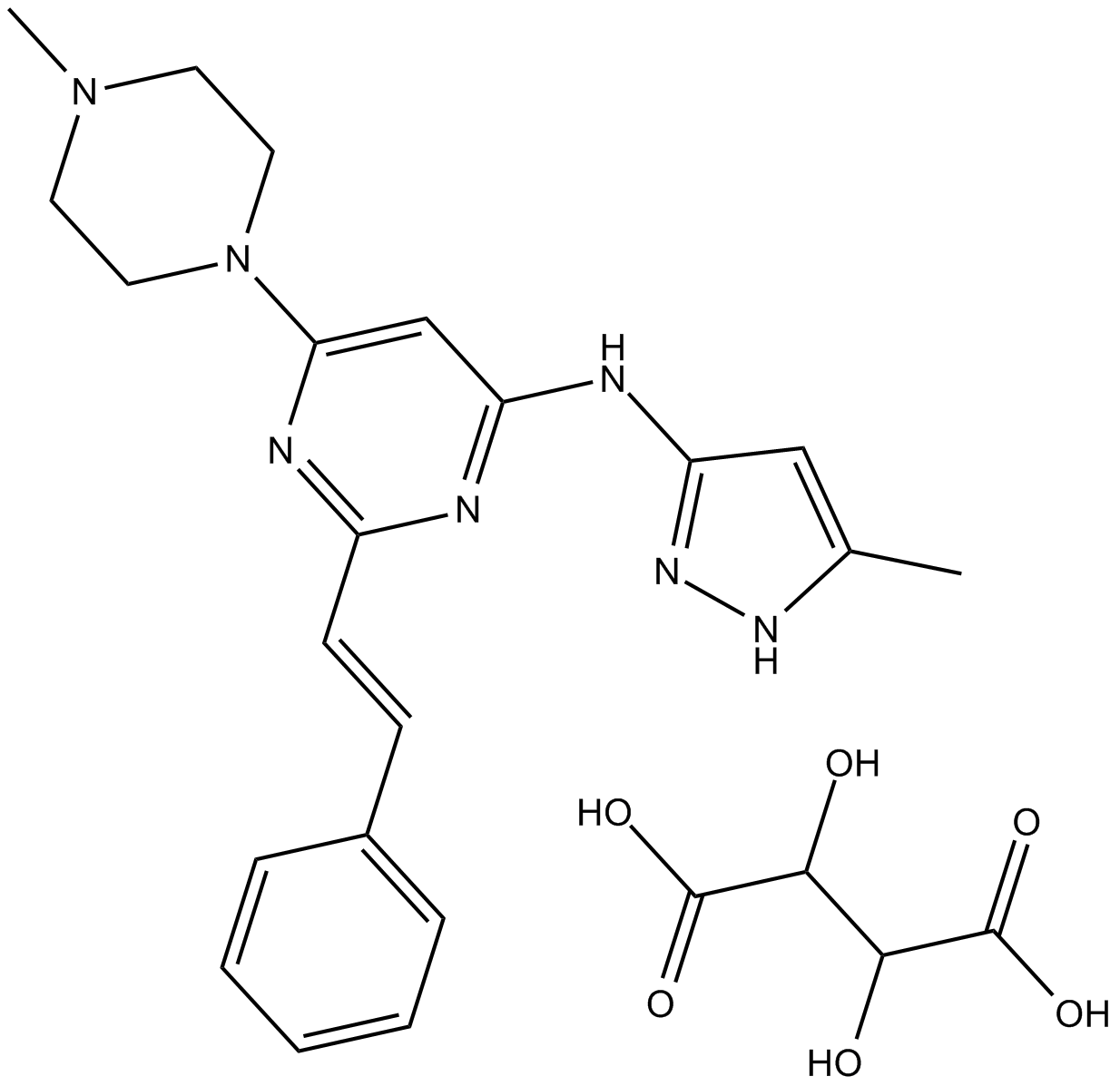 ENMD-2076 L-(+)-Tartaric acid  Chemical Structure
