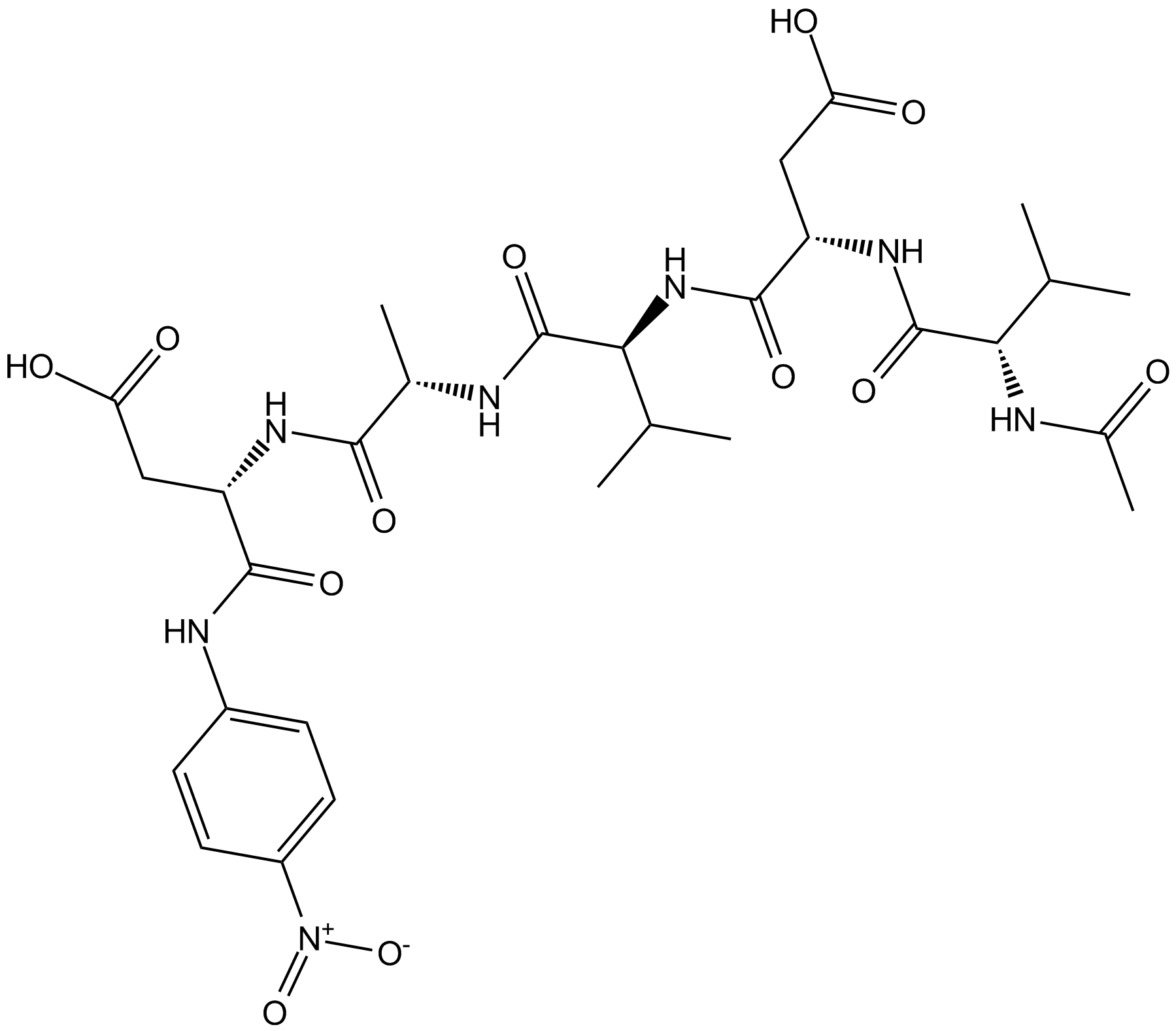 Ac-VDVAD-pNA 化学構造