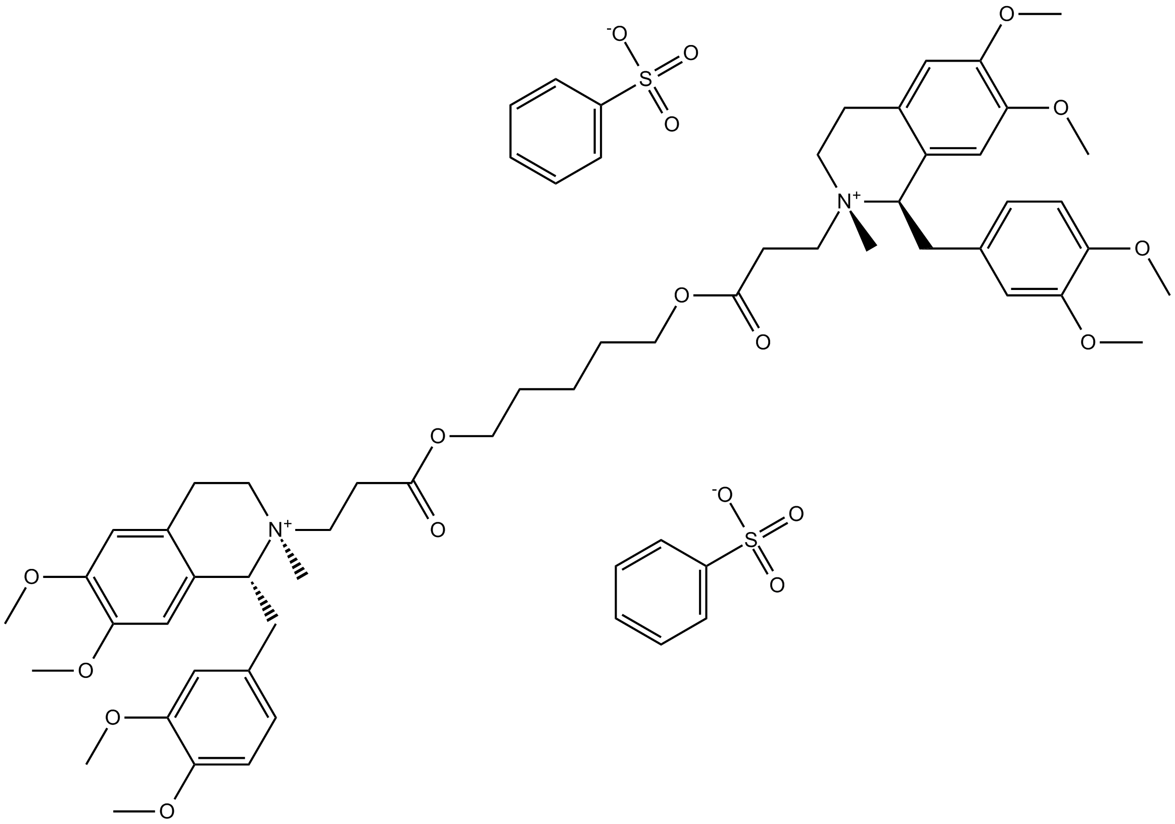Cisatracurium Besylate التركيب الكيميائي