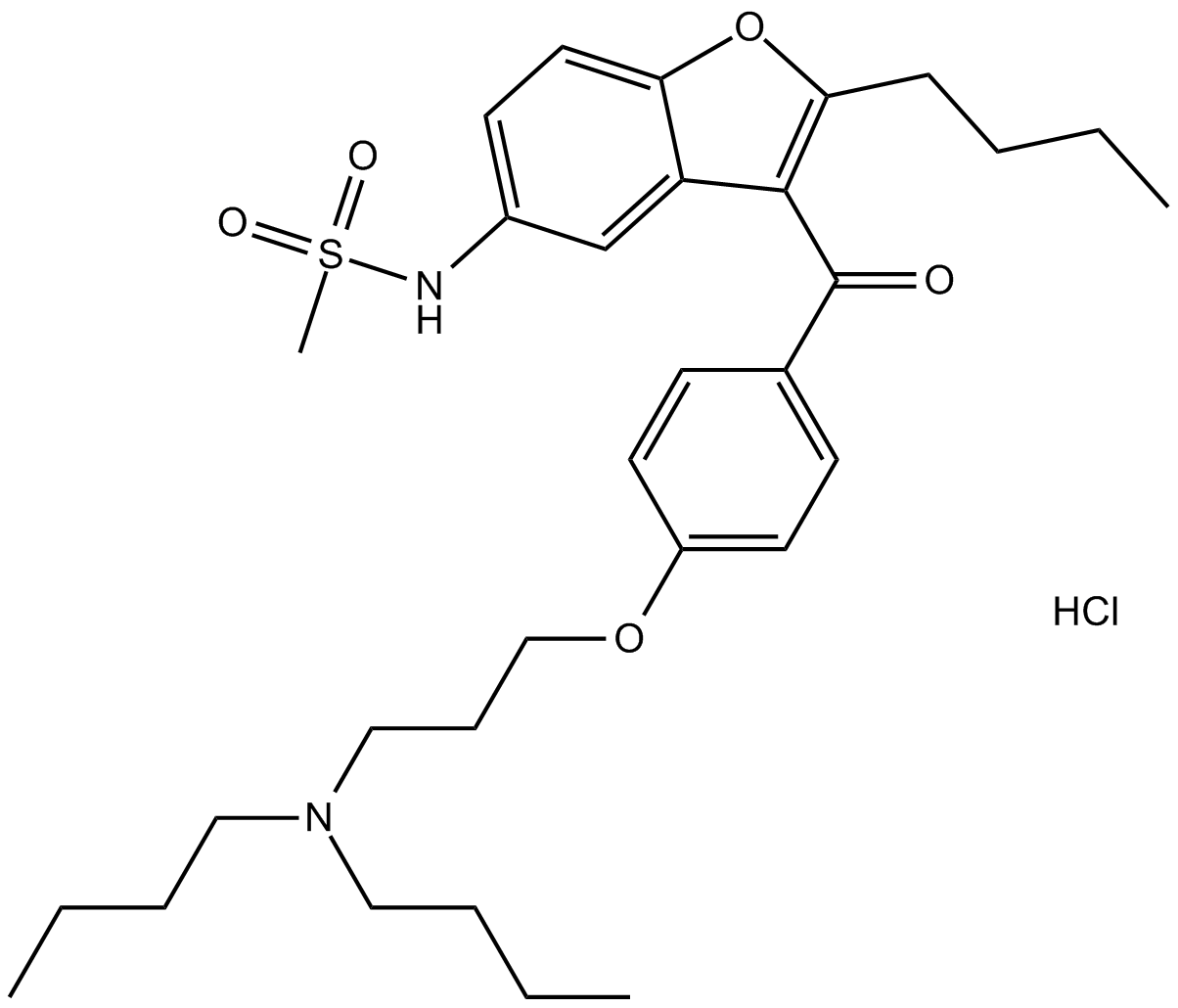 Dronedarone HCl 化学構造